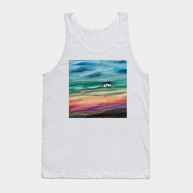 Scottish Cottage On The Moors Tank Top by Hyssopartz